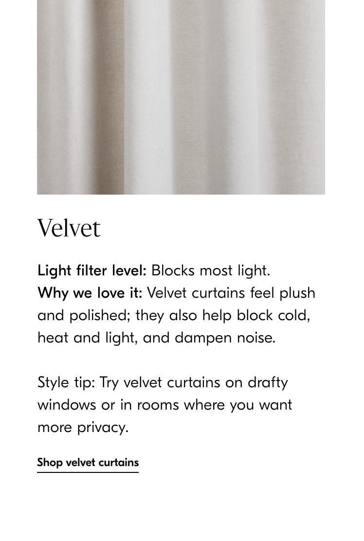 velvet curtains